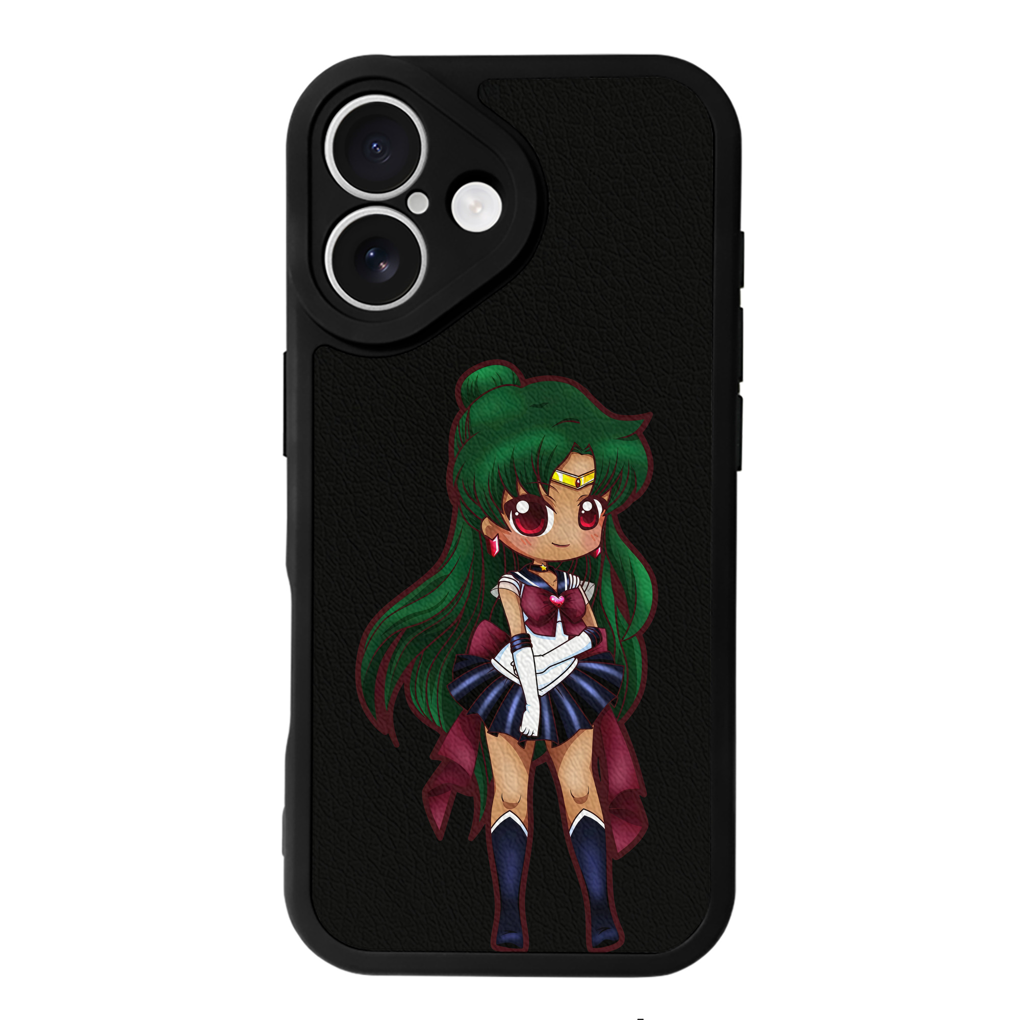 （画像用） 美少女戦士セーラームーン 冥王せつな Sailor Moon Meiou Setsuna 【iPhone 16シリーズ対応】シリコンスマホケース（レザー調） 材質：シリコン